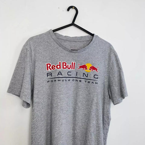 Puma RedBull Racing F1 Graphic T-Shirt Mens Size M Grey Formula One Team Tee.