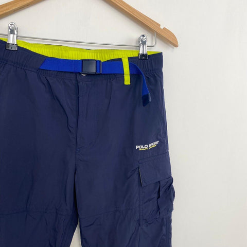 Polo Sport Ralph Lauren Utility Cargo Nylon Pants Trousers Mens Size XS Navy.
