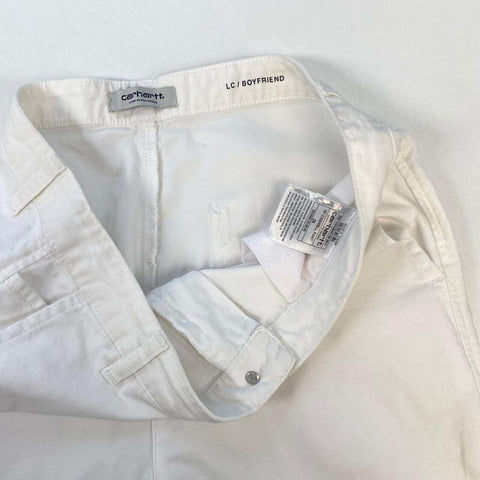 Carhartt WiP Caswell Pant Trousers Womens Size 28 [Fit as 30] White LC Boyfriend