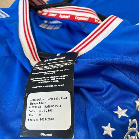 Hummel Rangers Glasgow Home Shirt 2019-20 Jersey Mens Size M Blue RAN-001SSA.