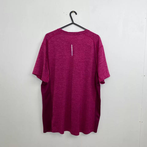Nike Dri-FIT Miler Running Top T-Shirt Mens Size XXL Slim Berry Pink AA4872-607