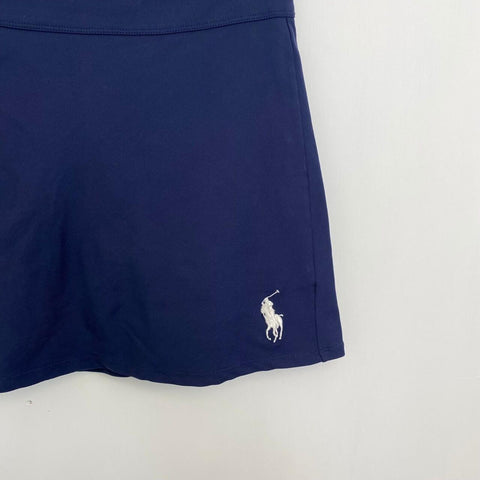 Polo Ralph Lauren Wimbledon Tennis Skirt Skort Womens Size S Navy Pony Logo Cute Mini.
