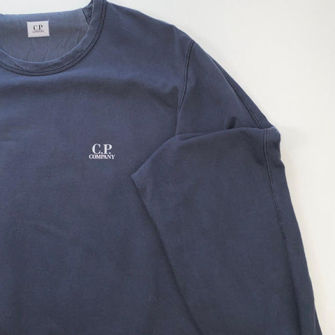 C.P Company CP Sweatshirt Basic Logo Mens Size XL Navy Pullover Authentic.