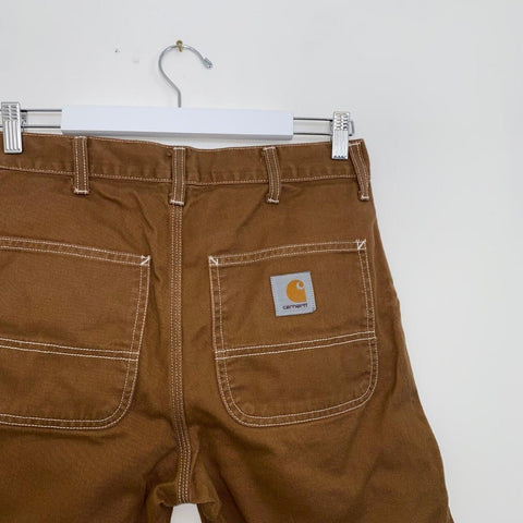 Carhartt WIP Penrod Shorts Mens Unisex Size 28 Hamilton Brown Carpenter Workwear