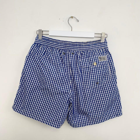 Polo Ralph Lauren Swim Shorts Mens Size S Blue Check Holiday Swimming Trunks.