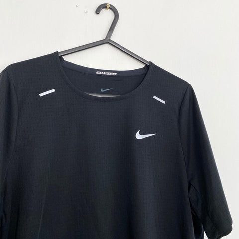 Nike Dri-Fit Running Top T-Shirt Mens Size M Black 365 Sport Festival S/S.