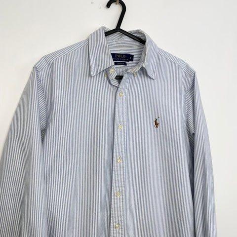 Polo Ralph Lauren Striped Button-Up Shirt Mens Size S Blue White Holiday L/S.