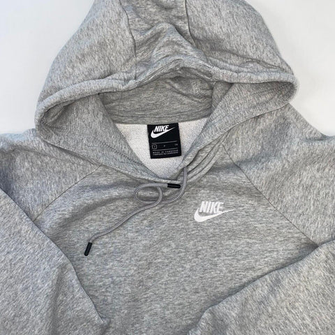 Nike Track Hoodie Womens Size S Grey Pullover Basic Swoosh Logo Lounge.