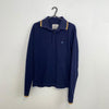 Vivienne Westwood Orb Logo Polo Shirt Mens Size S Navy Long-Sleeve Top.
