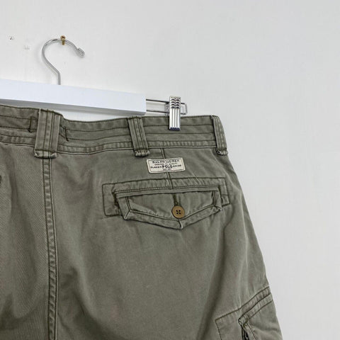 Polo Ralph Lauren Cargo Shorts Mens Size 38 Olive Green Utility Field Summer.