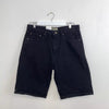 Wrangler Authentics Denim Shorts Mens Size 32 Black Jorts Zip Fly Retro Summer.