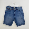 Wrangler Texas Denim Shorts Mens Size 36 Blue Jorts Zip Fly Retro Summer.