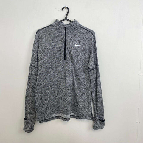 Nike Therma Fit Element 1/4 Zip Running Long-Sleeve Top Womens Size M Grey