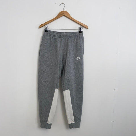 Nike Basic Joggers Sweatpants Mens Size S Light Grey White Tapered Logo. - Stock Union