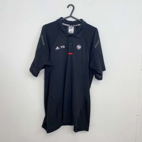 Adidas Polo Shirt Roland Garros Y3 Sport Top Mens Size XL Black AP4316
