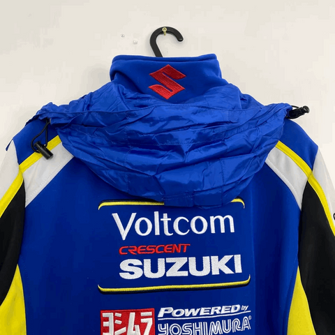 Clinton Official Suzuki Shell Jacket Mens Size S Blue Yellow Racing Motorsport.