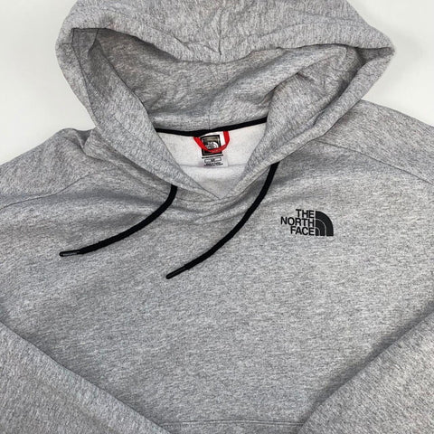 The North Face Basic Graphic Hoodie Womens Size S Light Grey TNF Back Print - Stock Union
