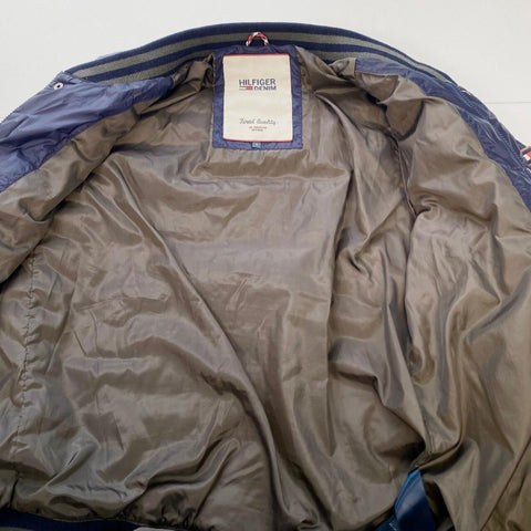 Tommy Hilfiger Lightweight Down Puffer Jacket Mens Size S Navy Full-Zip Logo. - Stock Union