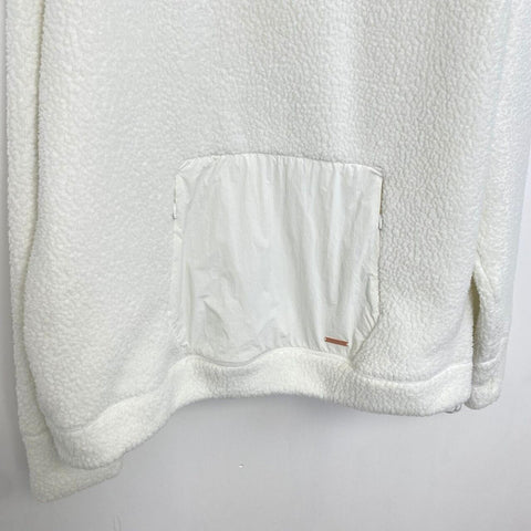 Sweaty Betty Venture White Sherpa Fleece Jacket Pullover Womens Size XL White - Stock Union