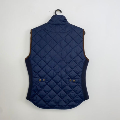 Polo Ralph Lauren Quilted Gilet Womens Size S Navy Crest Equestrian Preppy Vest. - Stock Union
