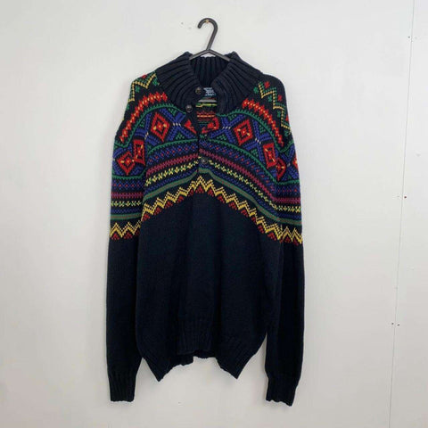 Polo Ralph Lauren Aztec Sweater Mens Size XL Cotton Linen Blend Tribal Pattern - Stock Union