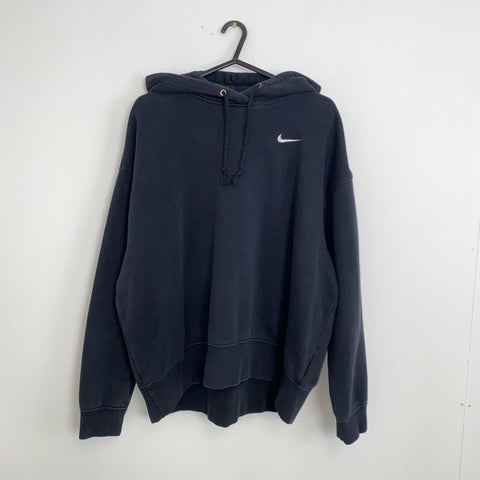 Nike Basic Essential Hoodie Womens Size L Oversized Black Pullover Swoosh Logo. - Stock Union