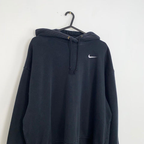 Nike Basic Essential Hoodie Womens Size L Oversized Black Pullover Swoosh Logo. - Stock Union