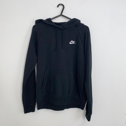 Nike Basic Essential Hoodie Womens Size S Black Pullover Swoosh Logo. - Stock Union