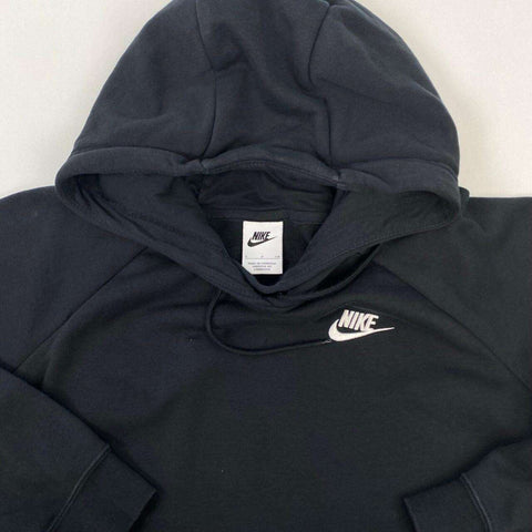 Nike Basic Essential Hoodie Womens Size S Black Pullover Swoosh Logo. - Stock Union