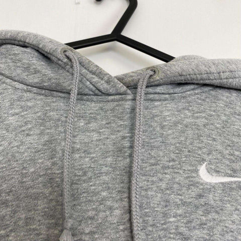 Nike Oversized Pullover Hoodie Womens Size M Light Grey Basic Essential Swoosh. - Stock Union