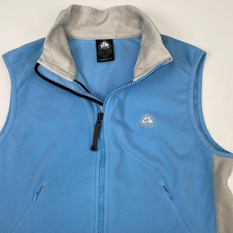 Vintage Nike ACG Vest Gilet Body Warmer Fleece Womens Size M Blue / Grey Rare. - Stock Union