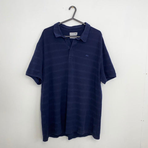 Lacoste Sport Basic Polo Shirt Top Mens Size 3XL [Fit as 2XL] Slim Navy Striped Soft Cotton. - Stock Union