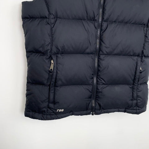 Vintage The North Face Puffer Gilet 700 Down Vest Womens Size M Black TNF.