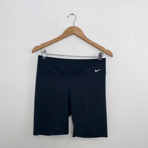 Nike Dri-Fit Compression Biker Shorts Womens Size L Black Casual Athleisure.