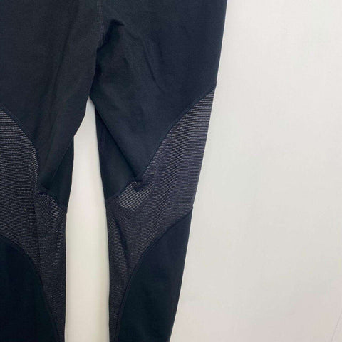 Nike Pro Training Gym Leggings Womens Size M Black Metallic Sliver AO9228-010