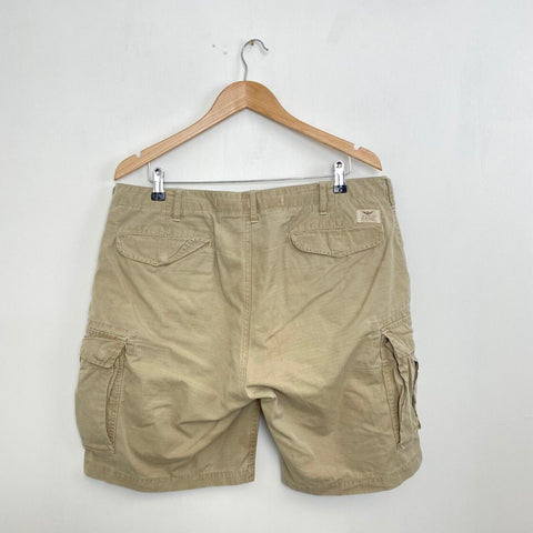 Preowned Polo Ralph Lauren Cargo Shorts Mens Size 36 Beige Pockets Utility Summer.