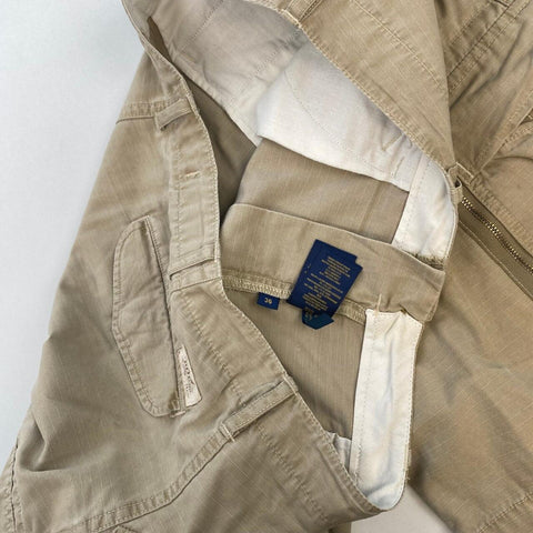 Preowned Polo Ralph Lauren Cargo Shorts Mens Size 36 Beige Pockets Utility Summer.