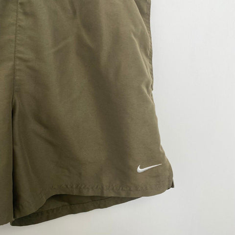 Nike Dri-Fit Woven Shorts Womens Size S Khaki Green Pockets Lined Summer Casual.