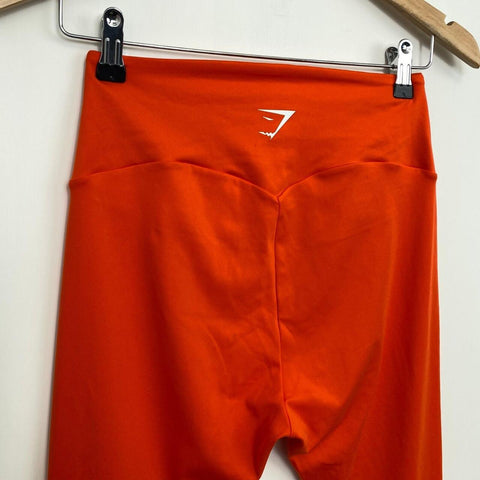 Gymshark Training Leggings Womens Size L Orange Athleisure Sports Gym B2A8F.