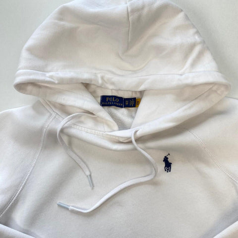 Polo Ralph Lauren Basic Pony Hoodie Womens Size XS White Embroidered Logo Lounge - Authenticated.