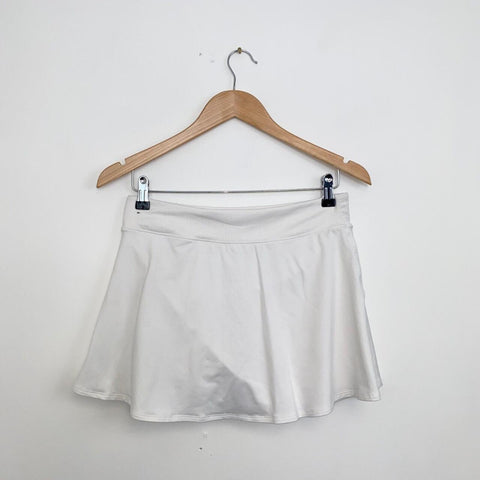Nike Court Victory Tennis Skirt Skort Womens Size M White Swoosh Summer.