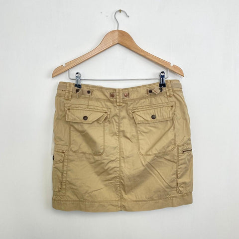 Polo Jeans Ralph Lauren Ranger Skirt Beige Cargo Twill Womens Size 29 [Fit as 33]