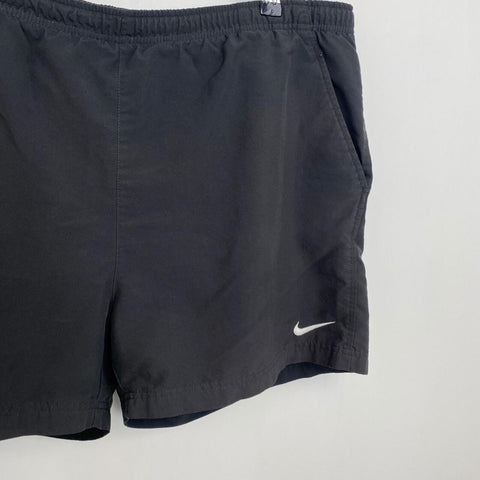 Vintage Nike Woven Track Shorts Mens Size XL Black Retro Summer Pockets Logo.