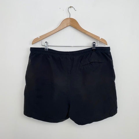 Vintage Nike Woven Track Shorts Mens Size XL Black Retro Summer Pockets Logo.