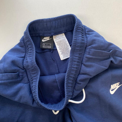 Preowned Nike NSW Sportswear Modern Essentials Fleece Sweat Shorts Mens Size S Navy Blue.