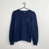 Polo Ralph Lauren Knit Jumper Womens Size S [Fit as XS] Navy Crew Sweater Logo.
