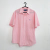 Vintage Polo Ralph Lauren Seersucker Striped Shirt Mens Size XL Pink Holiday.