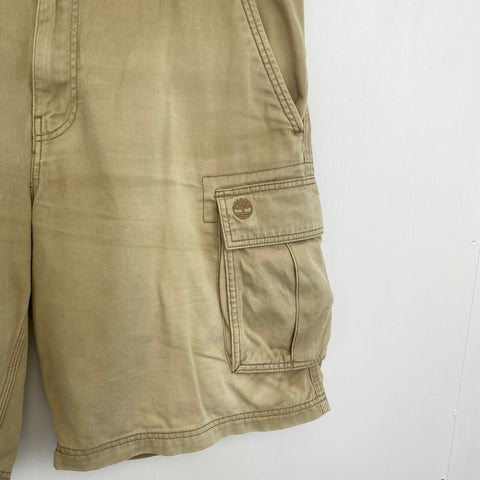 Vintage Timberland Heavyweight Cargo Shorts Mens Size 38 Beige Field Utility.