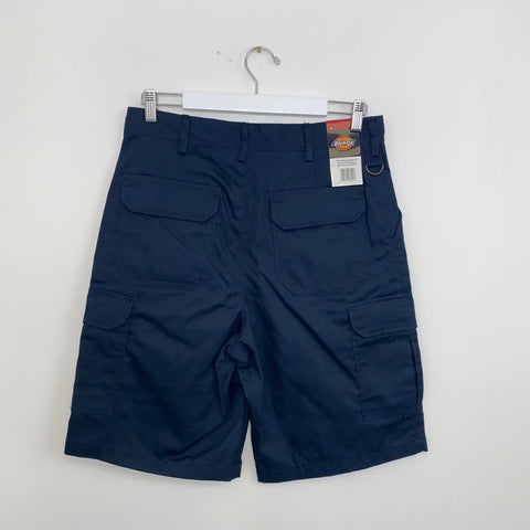 Dickies Workwear Cargo Shorts Mens Size W32 Navy Redhawk Carpenter Summer.