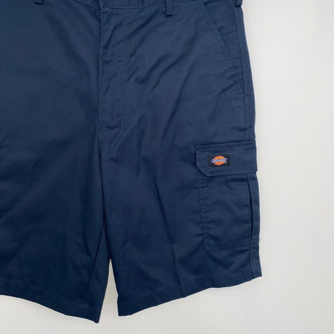 Dickies Workwear Cargo Shorts Mens Size W32 Navy Redhawk Carpenter Summer.